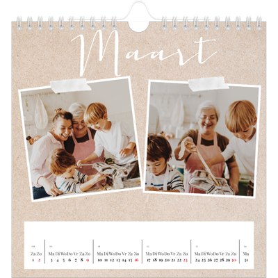 Jaarkalenders vierkant — Scrapbook kalender [Maart]