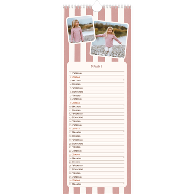 Smalle kalender  — Retro patronen [Maart]