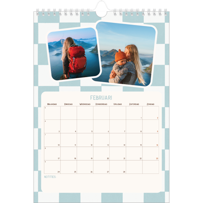 Fotokalender A4 (20 x 30 cm) — Retro patronen [Februari]