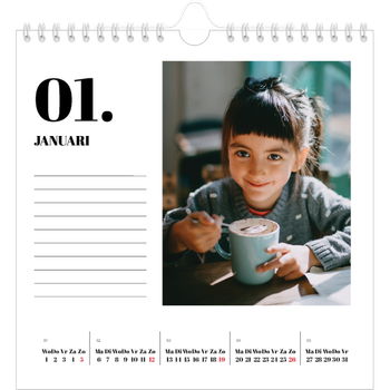 Fotokalender Vierkant — Serif en momenten
