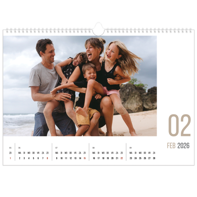 Fotokalender A3 — Maandnummers [Februari]