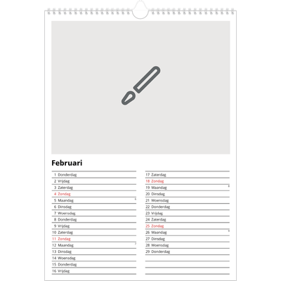 A3 Jaarkalenders — Ontwerp je eigen fotoproduct [Februari]