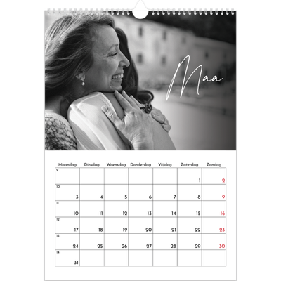 A3 Jaarkalenders — Elegant schrift [Maart]