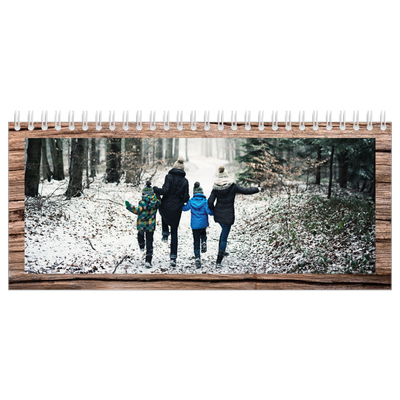 Bureaukalenders — Houtpatroon [omslag]