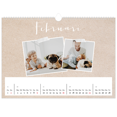 Fotokalender A3 — Scrapbook kalender [Februari]