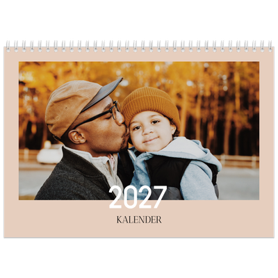Fotokalender A4 Dubbel (30 x 40 cm) — Overlappende tekst [omslag]