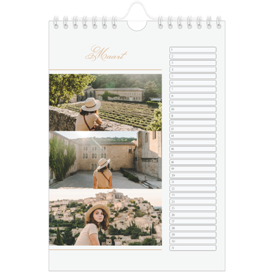 Fotokalender A5 — Goudschrift banner [Maart]