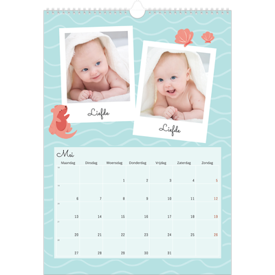 A3 Jaarkalenders — Schattige dieren [Mei]