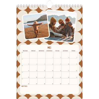 Fotokalender A4 (20 x 30 cm) — Retro patronen [omslag]