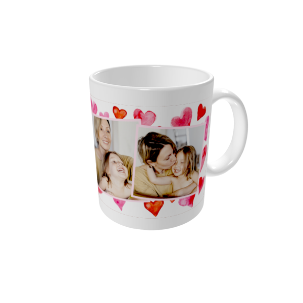 Mok bedrukken — Aquarel hartjes