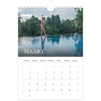 Fotokalender A5 — Eenvoudige letters [Maart]