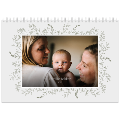 Fotokalender A4 Dubbel (30 x 40 cm) — Hand gemaakte bloemen [omslag]