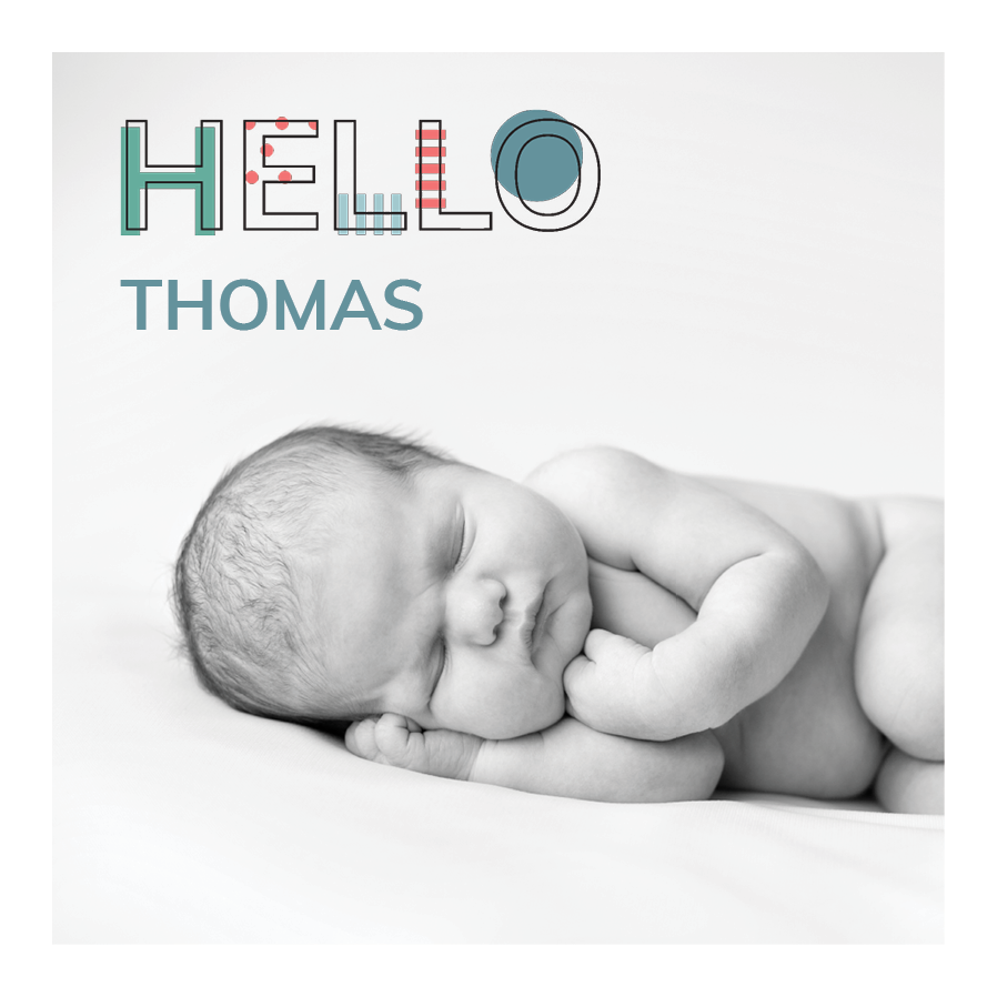 Uitnodigingen — Gekleurde letters