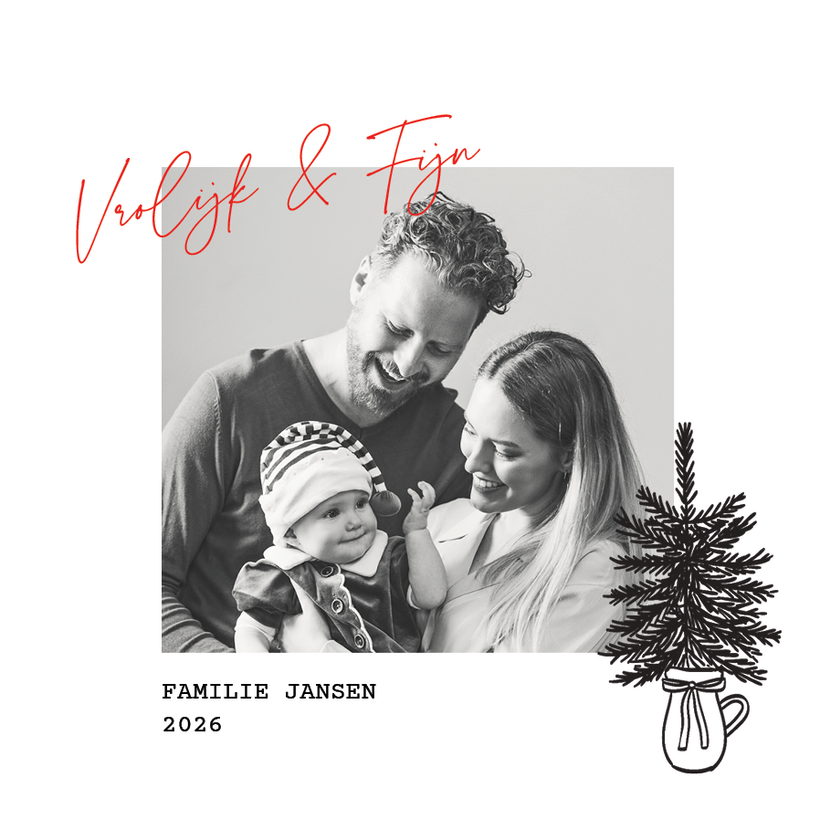 Fotokaarten — Den op winterwit