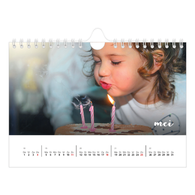 Fotokalender A5 — Schuingedrukte letters [omslag]