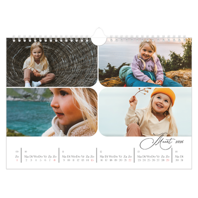 Fotokalender A4 — Momentopnamen en schrift [Maart]