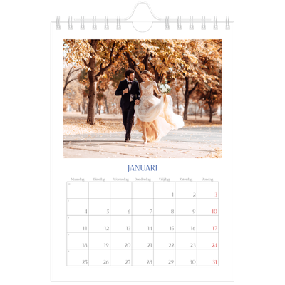 Fotokalender A5 — Kobalt klassieker [Januari]