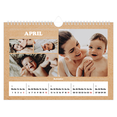Fotokalender A4 — Magazine stijl [April]