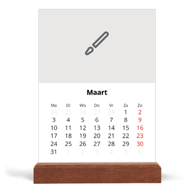 Bureaukalender met houten standaard  — Ontwerp je eigen fotoproduct [Maart]