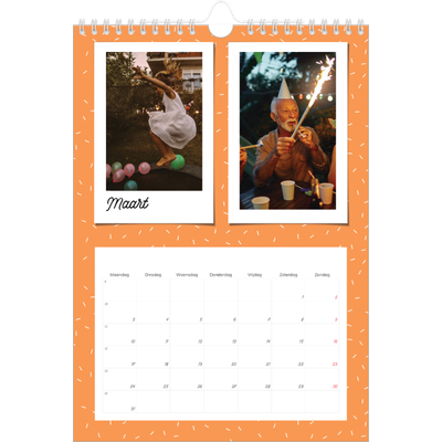 Fotokalender A4 (20 x 30 cm) — Snapshots in felle kleuren [Maart]