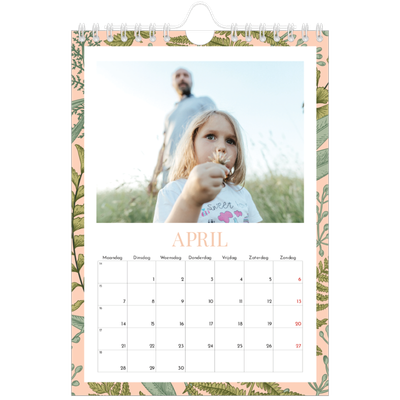 Fotokalender A5 — Gebloemd behang [April]