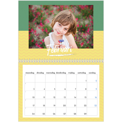 Fotokalender A4 Dubbel (30 x 40 cm) — Kleuren en patronen [Februari]