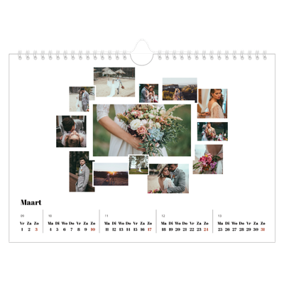 Fotokalender A4 — Collage shapes [Maart]