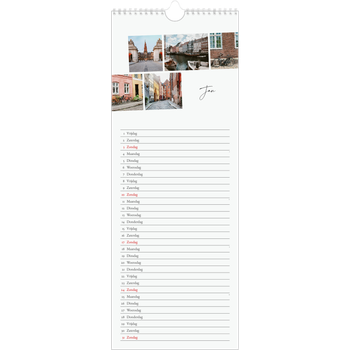 Smalle kalender (15 x 40 cm) — City trip