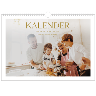 Fotokalender A3 — Gouden tekst groot [omslag]