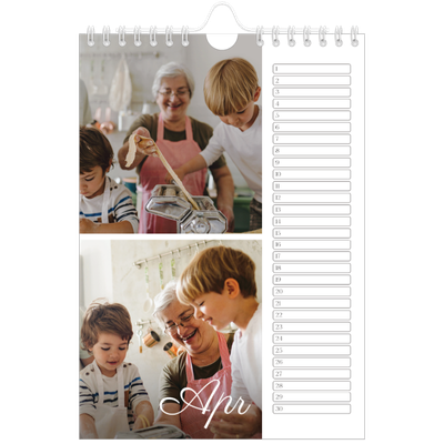 Fotokalender A5 — Handgeschreven maanden [April]