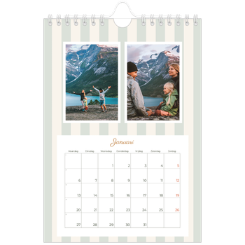 Fotokalender A5 — Schrift en strepen