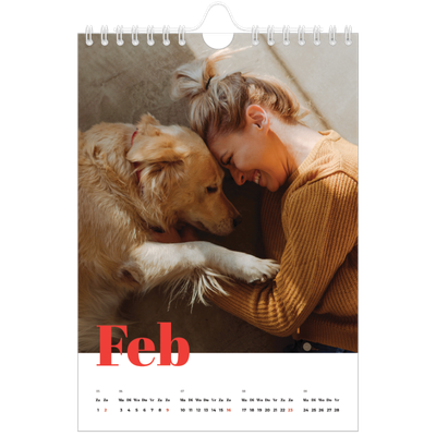Fotokalender A5 — Een dikgedrukt jaar [Februari]