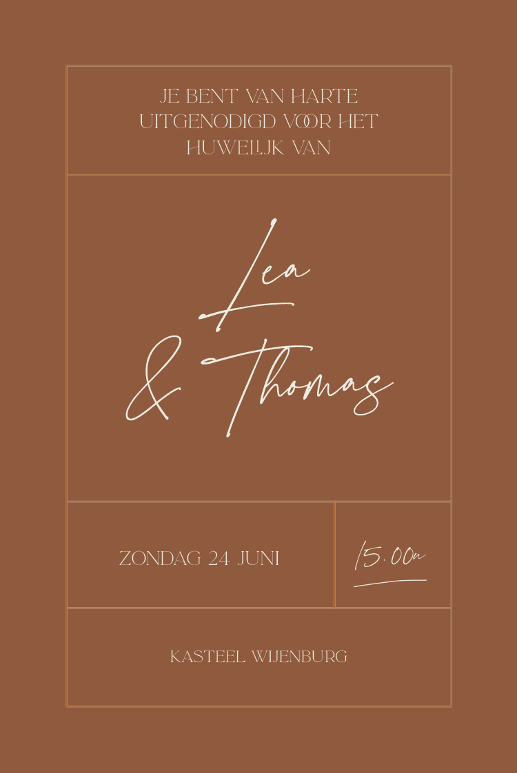 Uitnodigingen — Warme aardetinten