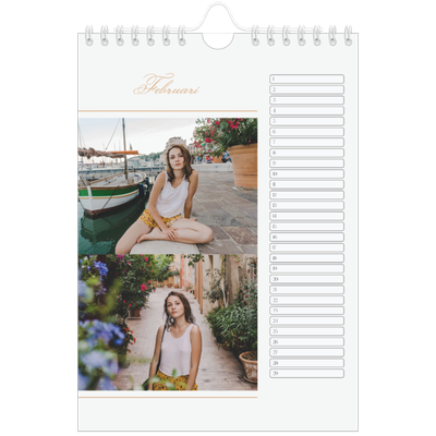 Fotokalender A5 — Goudschrift banner [Februari]
