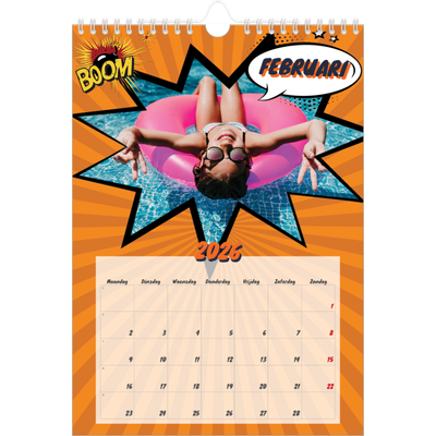 Fotokalender A4 (20 x 30 cm) — Stripboek [Februari]