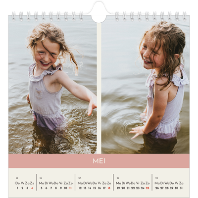 Jaarkalenders vierkant — Pastel hoofdstukken [omslag]