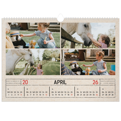 Fotokalender A3 — Craft stempel effect [April]