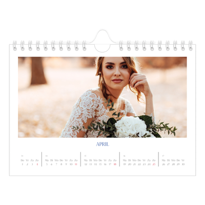Fotokalender A5 — Kobalt klassieker [April]