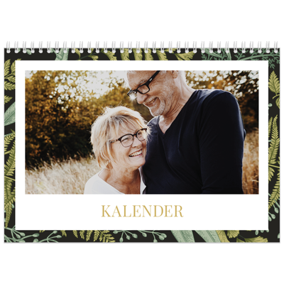 Fotokalender A4 Dubbel (30 x 40 cm) — Gebloemd behang [omslag]