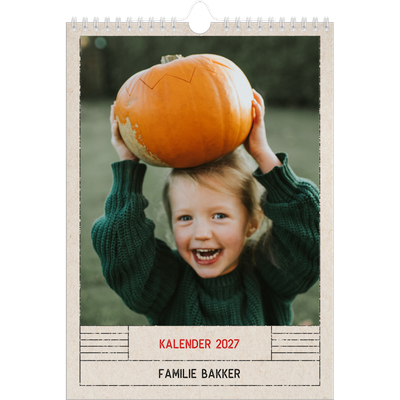Fotokalender A4 (20 x 30 cm) — Craft stempel effect [omslag]
