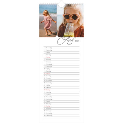 Smalle kalender  — Momentopnamen en schrift [April]