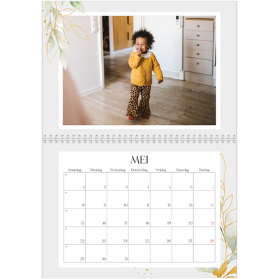 Fotokalender A4 Dubbel (30 x 40 cm) — Bloemen splash [omslag]