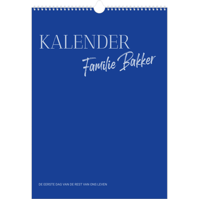 A3 Jaarkalenders — Kobalt klassieker [omslag]