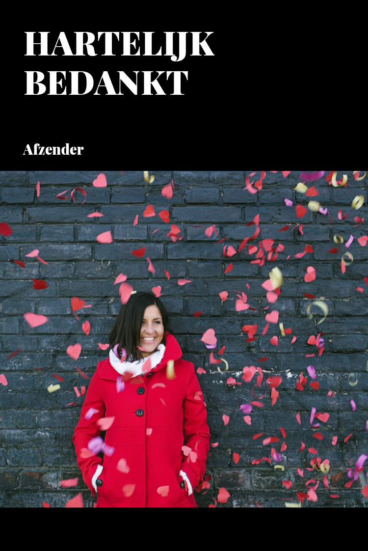 Bedankkaarten — Zwarte achtergrond