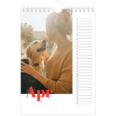 Fotokalender A5 — Een dikgedrukt jaar [April]