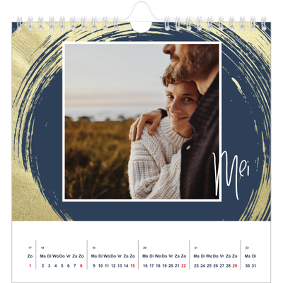 Jaarkalenders vierkant — Goudenpenseel vegen [omslag]