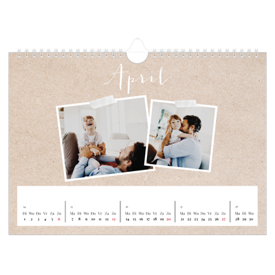 Fotokalender A4 — Scrapbook kalender [April]