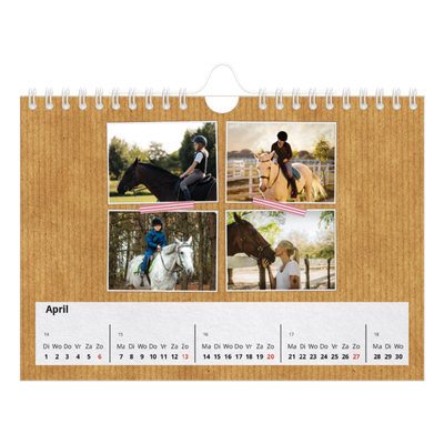Fotokalender A5 — Foto's met plakband [April]