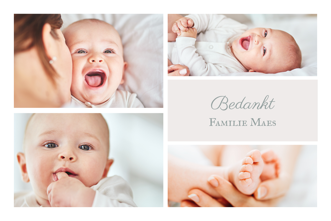 Bedankkaarten — Babygezichtjes