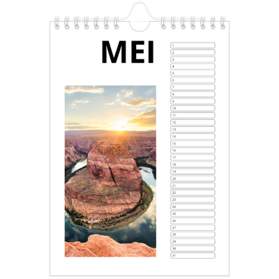 Fotokalender A5 — Witte randen [Mei]